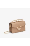 Charles Keith Ladies Casual Metal Buckle Handbag Shoulder Bag Beige